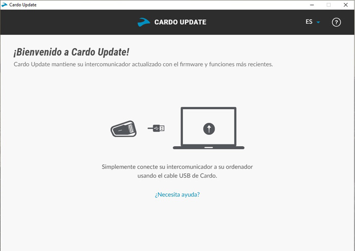 Actualizar intercomunicador de moto Cardo Update