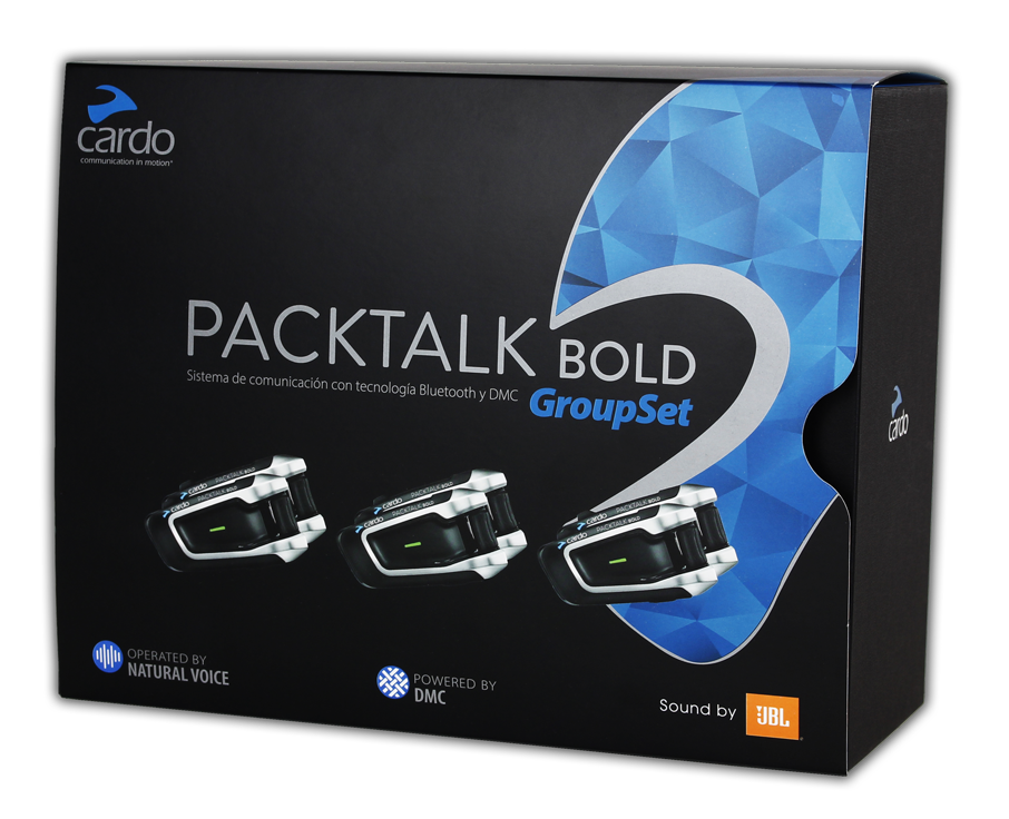 Intercormunicador de moto Cardo Packtalk Bold JBL Group Set