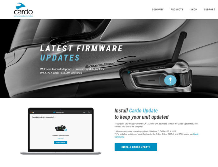 Instalar Cardo Update