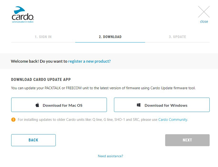 Instalar Cardo Update