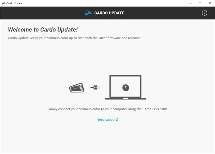 Actualizar intercomunicador de moto Cardo Update