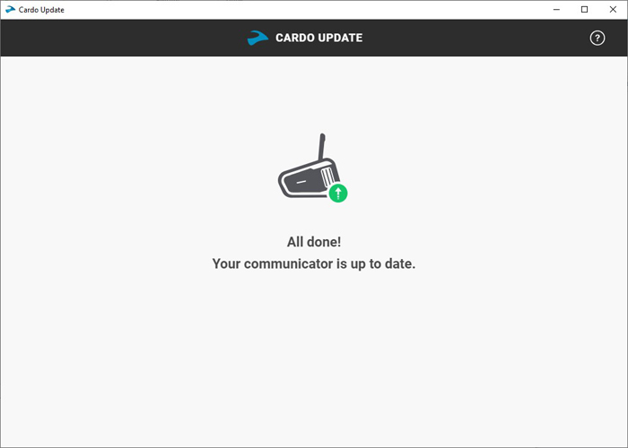 Actualizar intercomunicador de moto Cardo Update