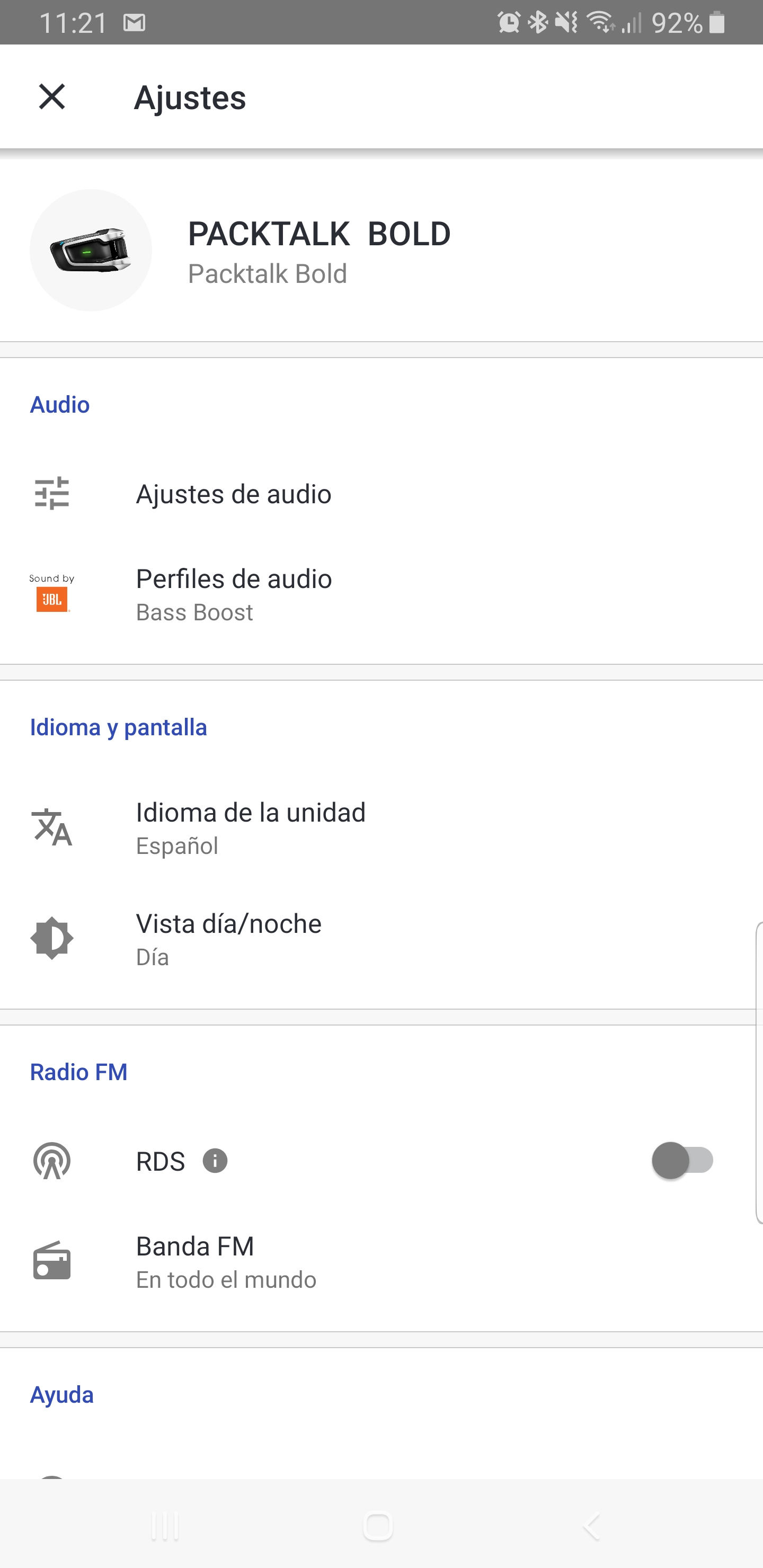 Cardo Connect Sensibilidad Comandos de Voz Natural Voice